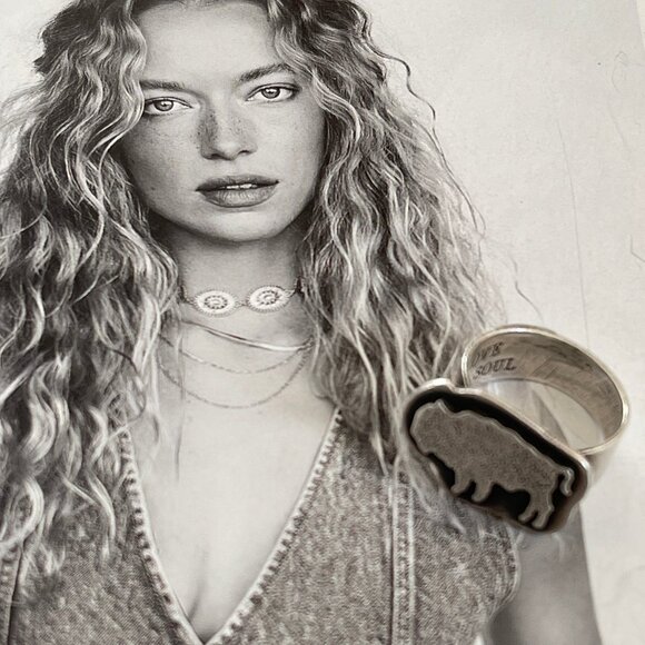 NOISY PLUME Artisan Crafted Oxidized Sterling Silver Buffalo Ring: NWT! Size 6 - Picture 5 of 7